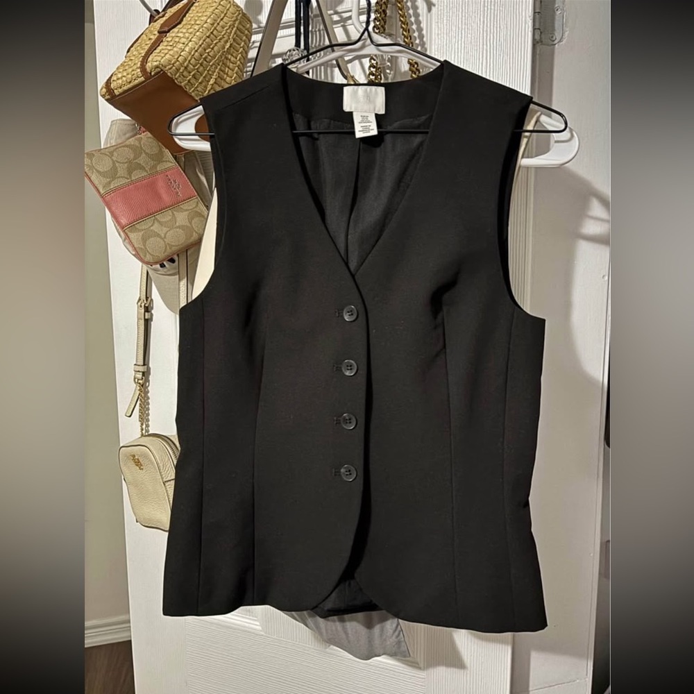 Black Button-Up Vest